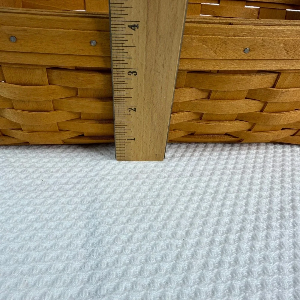 Longaberger 2000 Handwoven Slanted Rectangular Maple Wood Basket 12x6x4